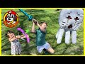 Minecraft in real life  kids survive a ghast killer bees enderman  ender dragon  compilation