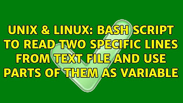 Bash script to read two specific lines from text file and use parts of them as variable