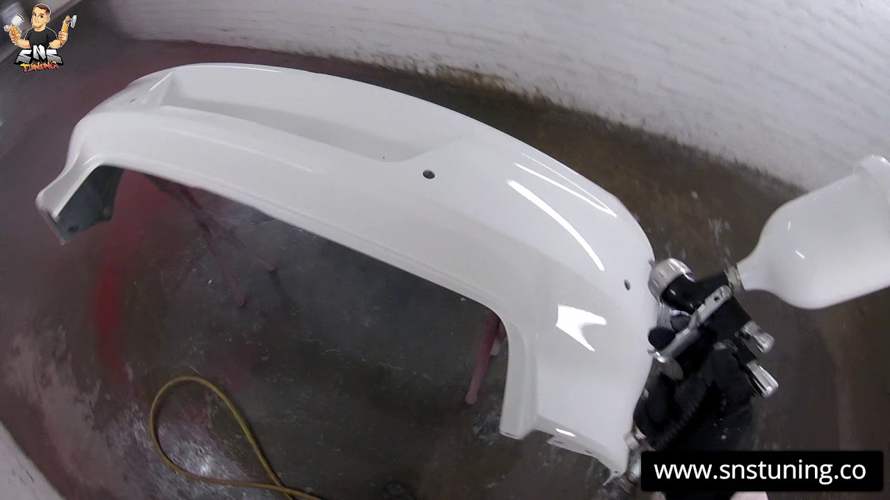 Spray 2 K Paint On Vw Golf Bumper Youtube