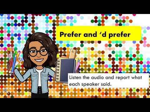 reported speech listening exercise