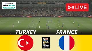 🔴LIVE : Turkey vs France | Uefa Nations League 2026 | PES 21 Video Game - Simulation screenshot 5