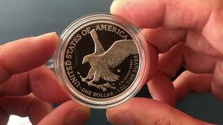 2021 Type 2 Proof Silver Eagle - comparison w/Type 1 and no display box