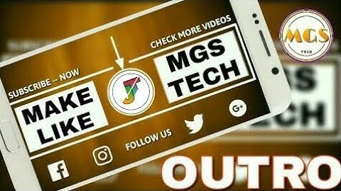 How to make new outro like mgs tech || Jay tech