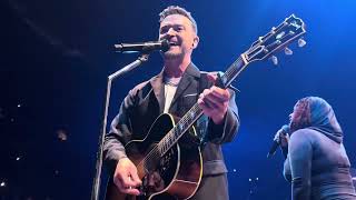 Justin Timberlake performs Say Something on The Forget Tomorrow Tour in Vancouver on 4/29/24.