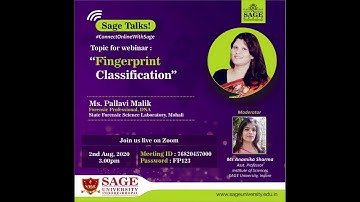 WEBINAR ON 10 DIGIT CLASSIFICATION OF FINGERPRINTS