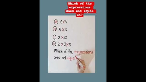 Which of the expressions  does not equal  24? #shorts