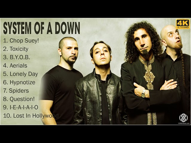 [4K] System Of A Down Full Album - System Of A Down Greatest Hits - Top 10 System Of A Down Songs class=