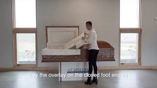 Starmark Rental Caskets: Throw, Overlay & Hinge Skirt Installation