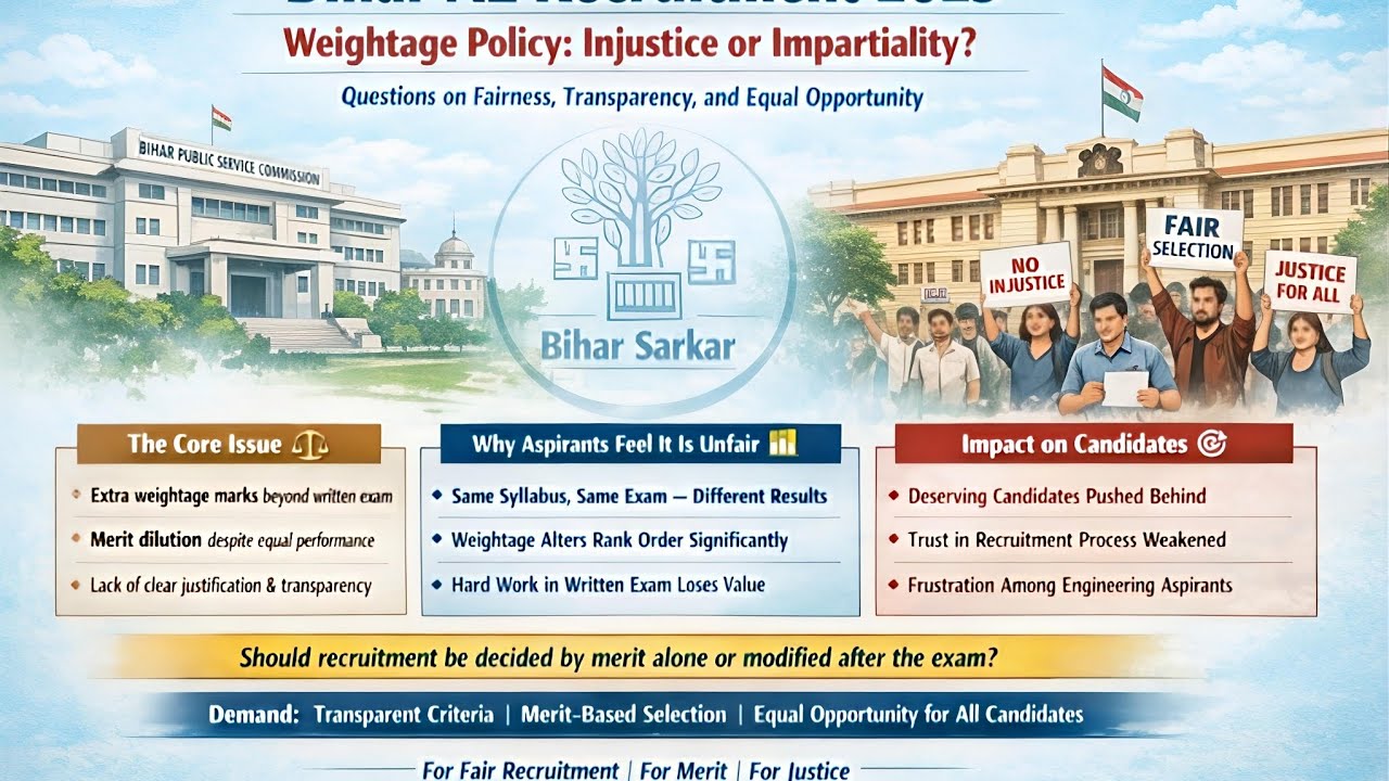 BPSC AE WEIGHTAGE DESCRIMINATION