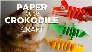 How to Make a Paper Crocodile with Kids \ DIY Paper Crocodile with Kids #papercrocodile #diycrafts