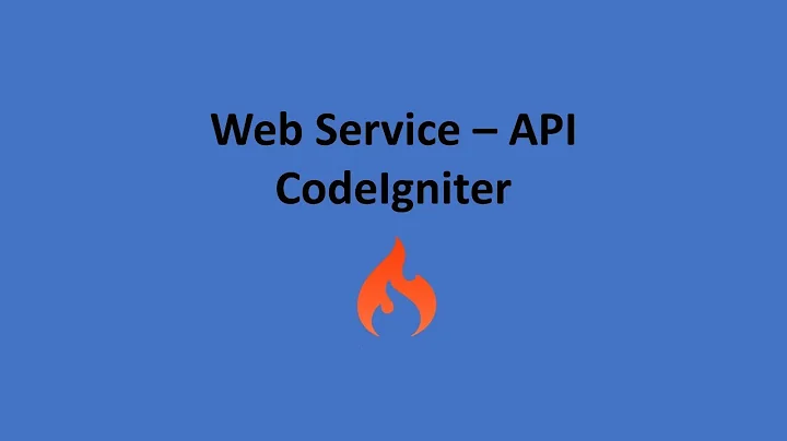 web service - API  CodeIgniter