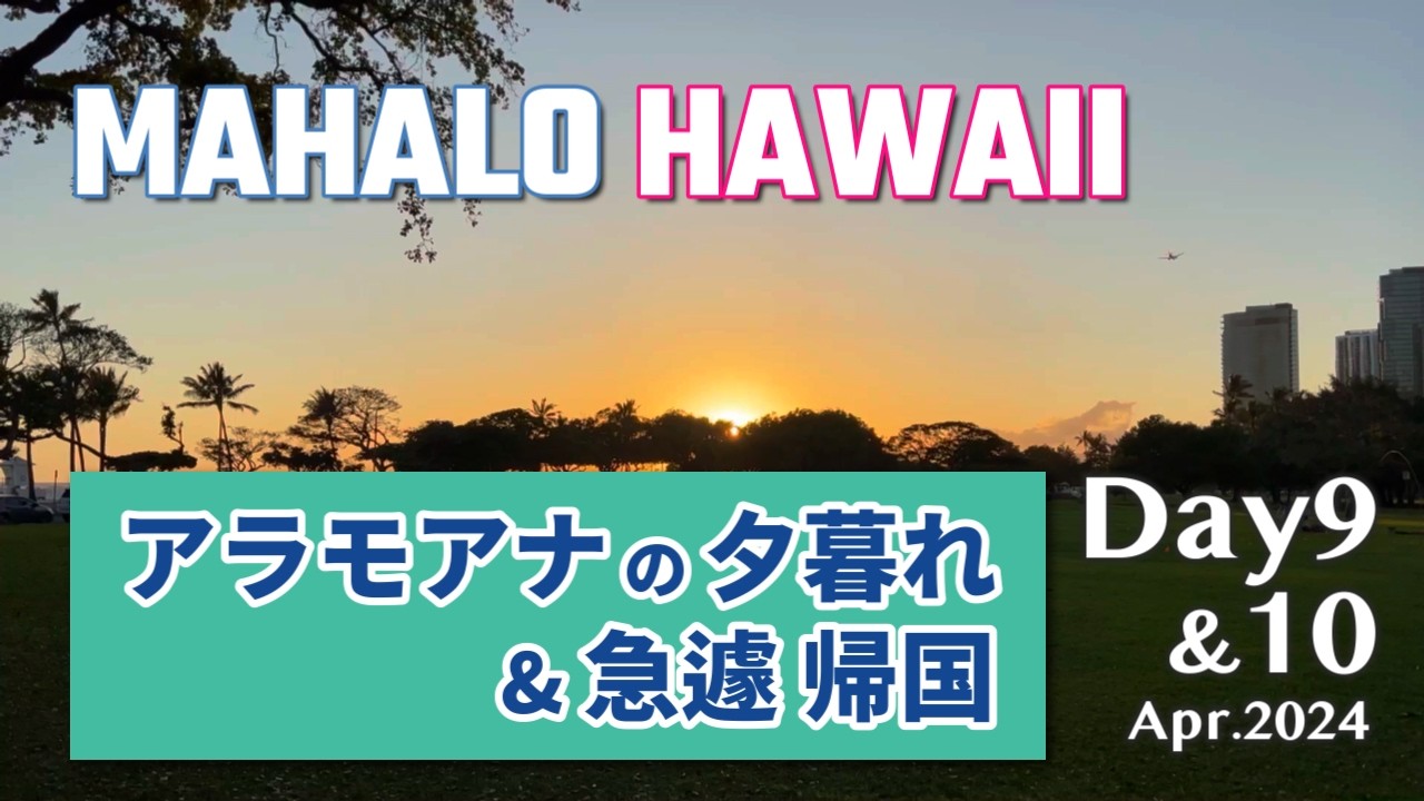 「終わりは突然に･･･」急遽帰国｜シニア夫婦ハワイ旅Day9&10