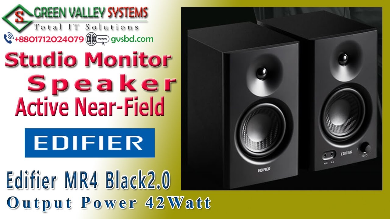 Edifier Mr4 Powered Studio Monitor Speakers, 4 Active Near Field