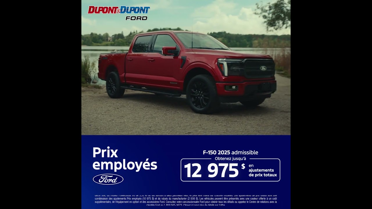 Prix Employés F-150 2025 - Dupont & Dupont Ford à Gatineau
