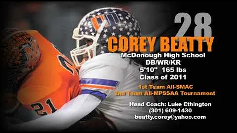 COREY BEATTY 2010 Football Highlights - McDonough ...