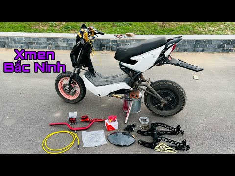Video Xmen Độ gắp CNC + Phanh đĩa sau + Ghidong 28mm + Chắn... - youtube