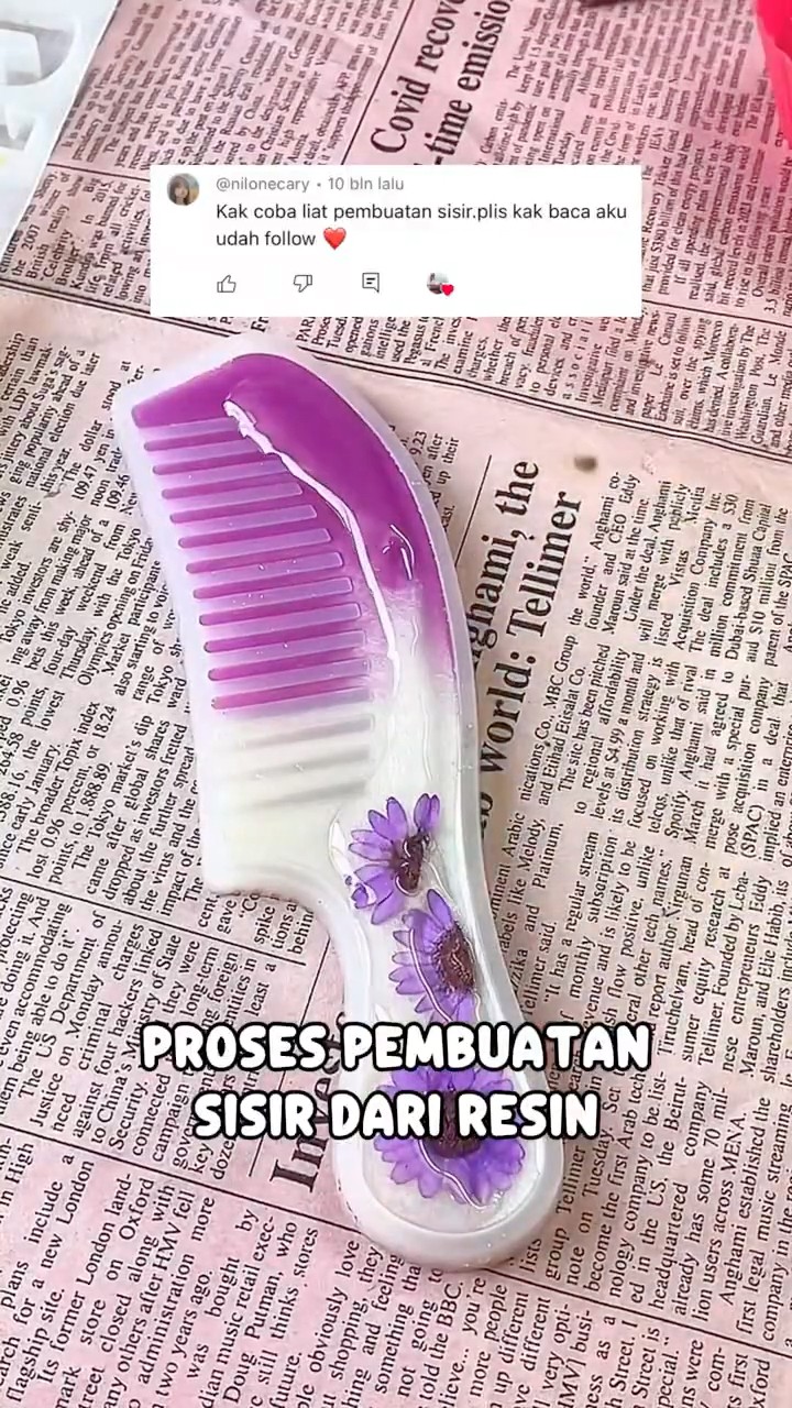 TERUNGKAP‼️ TERNYATA BEGINI CARA MEMBUAT SISIR DARI RESIN