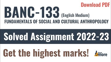 IGNOU BANC 133 Solved Assignment 2022-23 (English Medium) | PDF Download