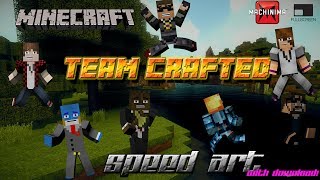 Minecraft TeamCrafted| Speed Art Wallpaper! (With Download!