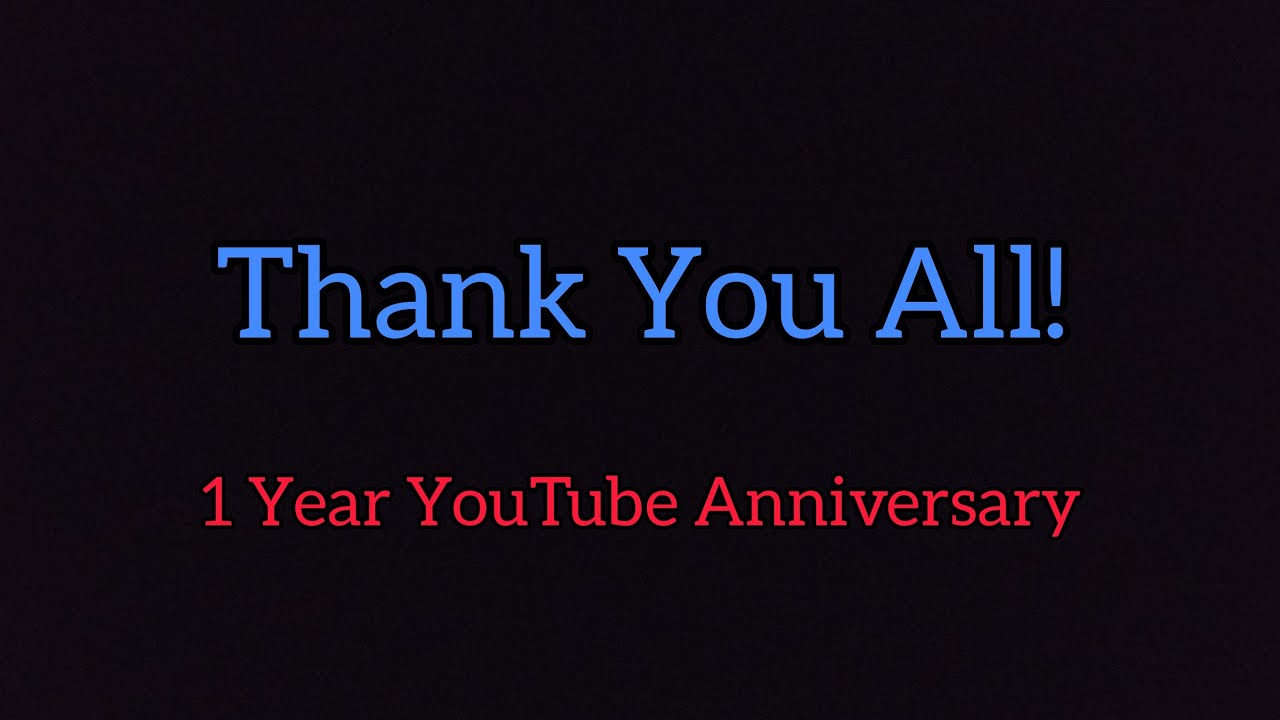 Thank You All So Much! | 1 Year YouTube Anniversary Video | Quick ...