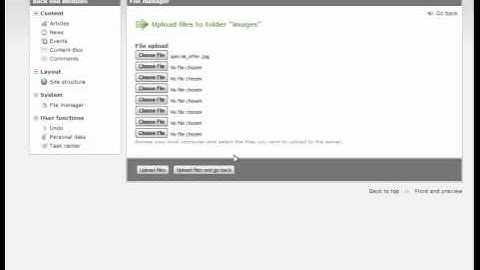Contao Tutorial: How to upload an image or file
