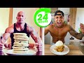 I Ate and Trained like &quot;The Rock&quot; for 24hrs  - 6000+ Calories (Dwayne Johnson)