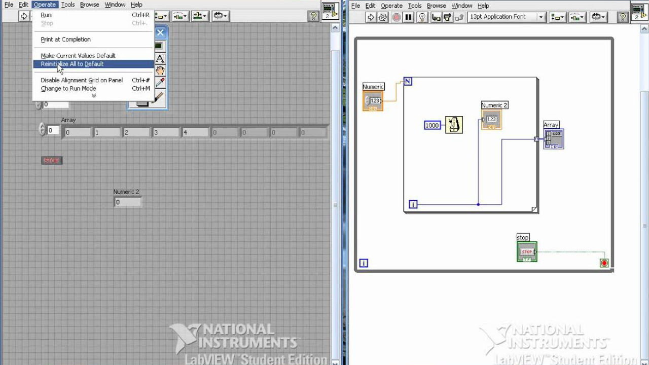 ลูป while  New Update  LabView Basic Tutorial 2 (For Loop, Do While and Arrays)