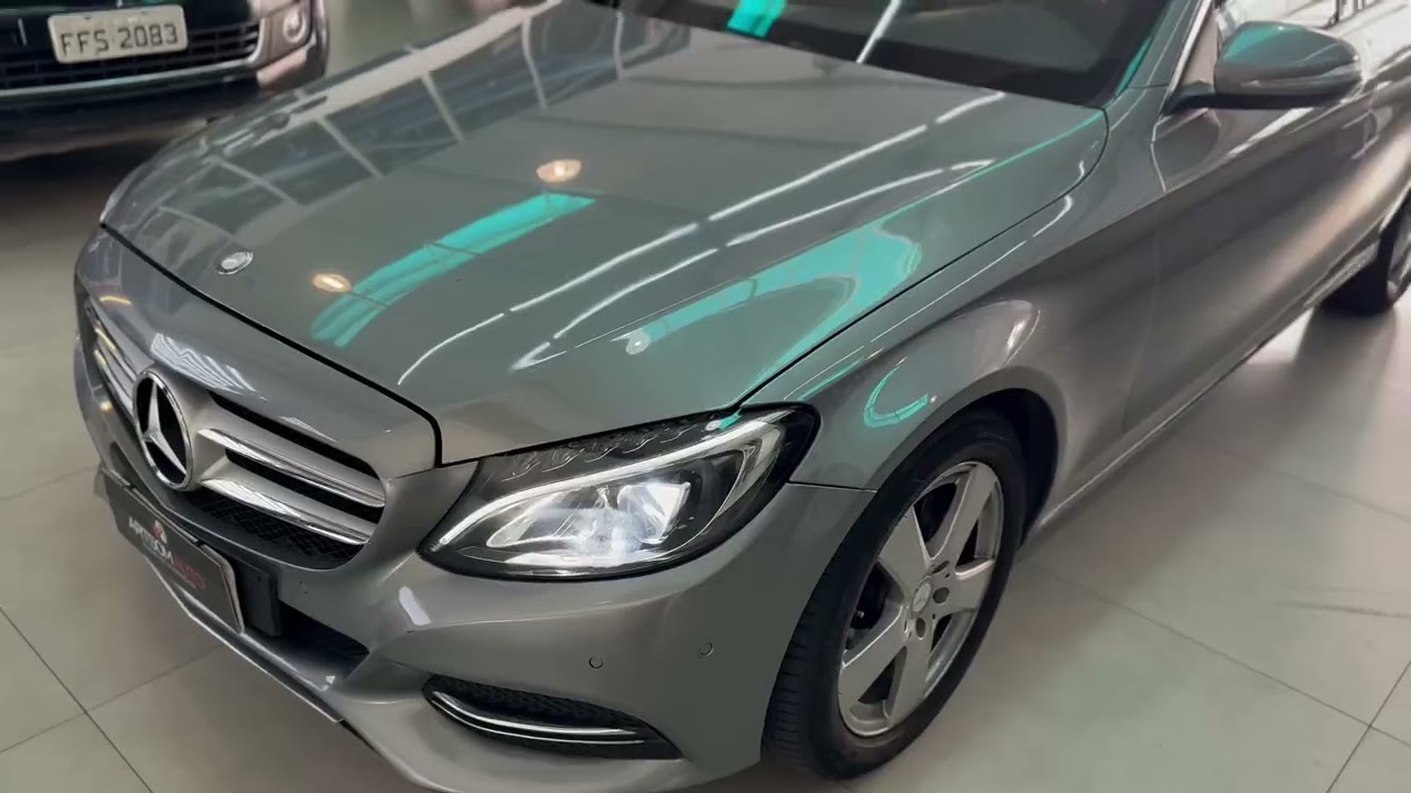 Mercedes C200 | 2016 instalamos CarPlay conexão sem fio e câmera traseira com linhas dinâmicas
