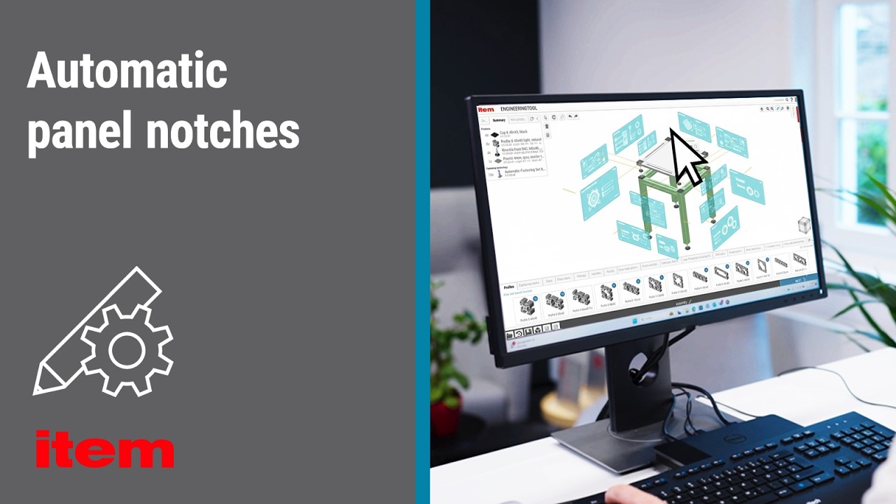 How to set automatic panel notches in the item Engineeringtool?