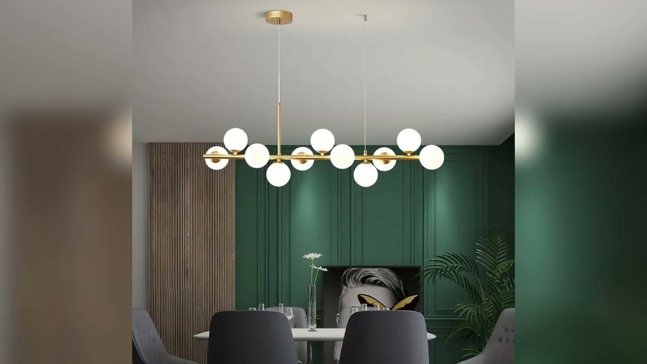 A must-have product! Nordic Modern LED Pendant Gold Light Glass Ball 11 Heads Hanging Lamp for Kit