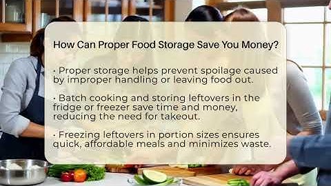 How Can Proper Food Storage Save You Money? - The Skillful Chef