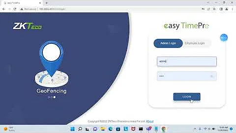 ZKTeco Easy TIme Pro Software Configuration English