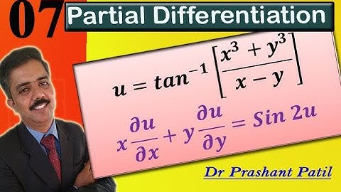 Gedeeltelijke differentiatie || 𝒖=𝒕𝒂𝒏^(−𝟏) [(𝒙^𝟑+𝒚^𝟑)/(𝒙−𝒚)] || vtu wiskunde || Dr Prashant Patil