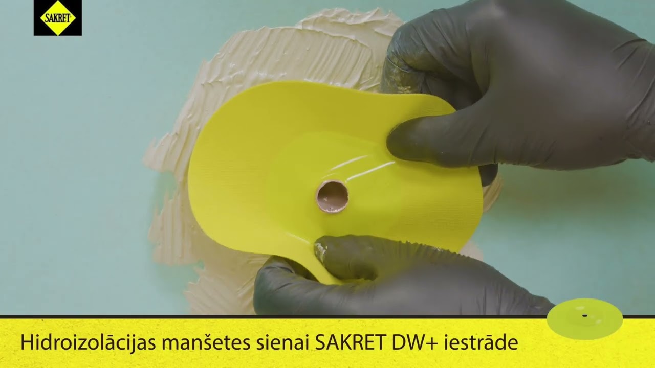Hidroizolācijas manšetes sienai SAKRET DW+ iestrāde