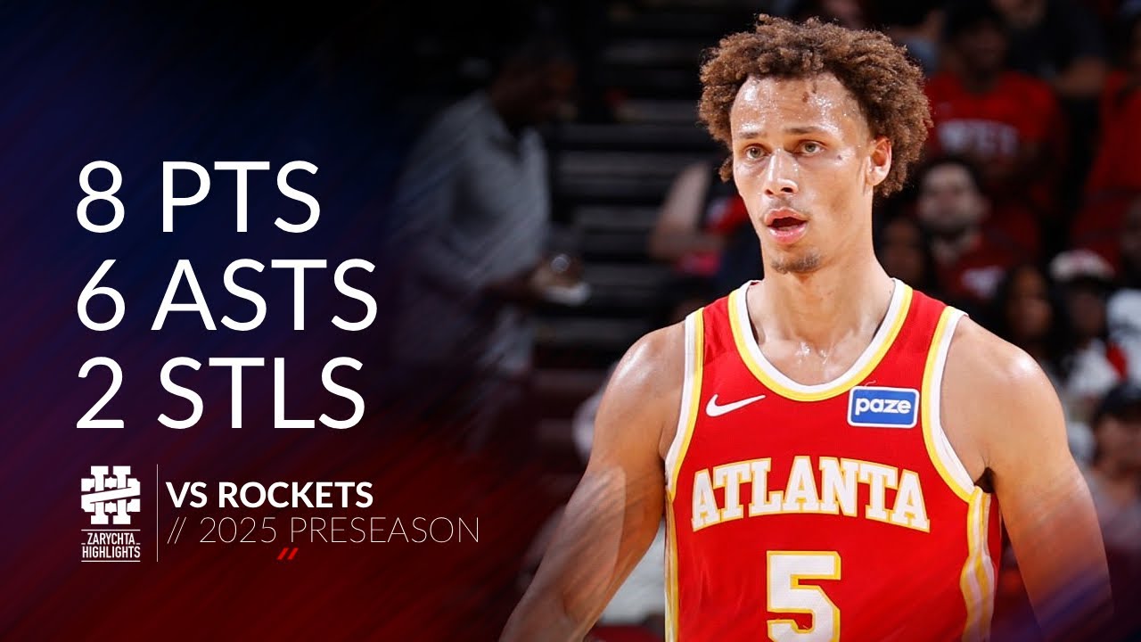 Дайсон Дэниелс 8 очков, 6 передач, 2 передачи против «Рокетс», предсезонная игра 2025 года