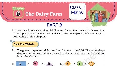 (PART-8) The Dairy Farm / Class-5 Maths NCERT Chapter-6 Explanation and Solution By KV teacher 