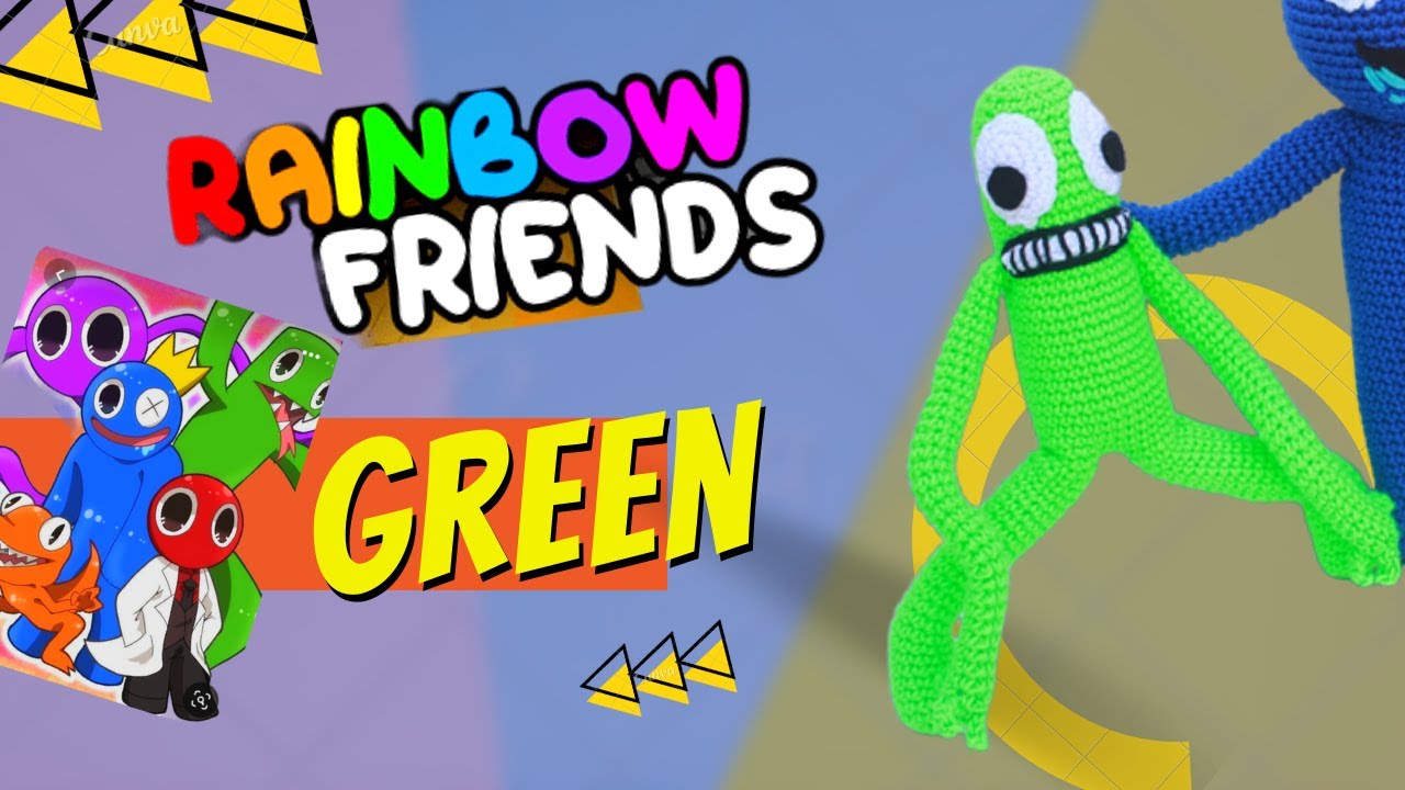 Green Rainbow Friends pattern by Julie Glam