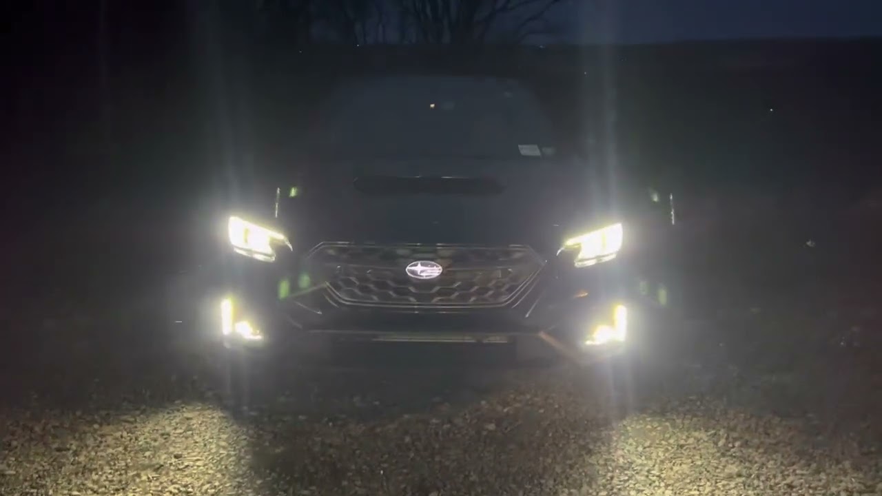 2022 WRX lights with fog light trim lights and LED grill emblem