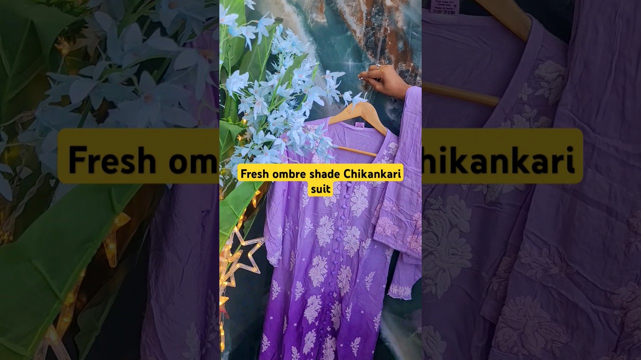 Chikankari kurta set| Dual shade chikankri suit| Lucknowi dress for girls|