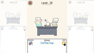 Draw Puzzle: sketch it - Level 35 - Draw Coffee Cup Walkthrough Solution
