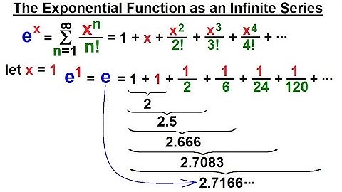 PreCalculus - Exponential Function (8 of 13) Exponential Function as an Infinite Series