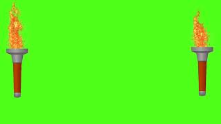 flambeau green screen video background flame light olmpic game full hd