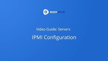 EasyDCIM Video Guide: Servers - IPMI Configuration