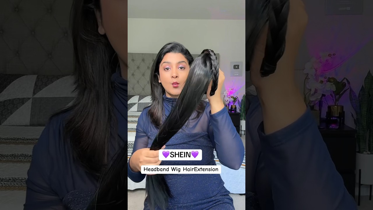 SHEIN💜 Quick Hairstyle Using HeadbandHairextension Wig totally impressed 