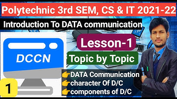 What is  Data communication ll component of Data communication ll  DCCN polytechnic 5th sem  #1 CS