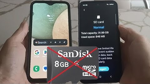 Sd card not working samsung A12