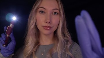 ASMR Cranial Nerve Exam For Sleep (Eyes CLOSED Halfway Through) 🌙✨