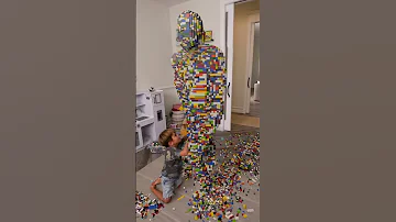 Smashing A 34 000 Brick Statue 