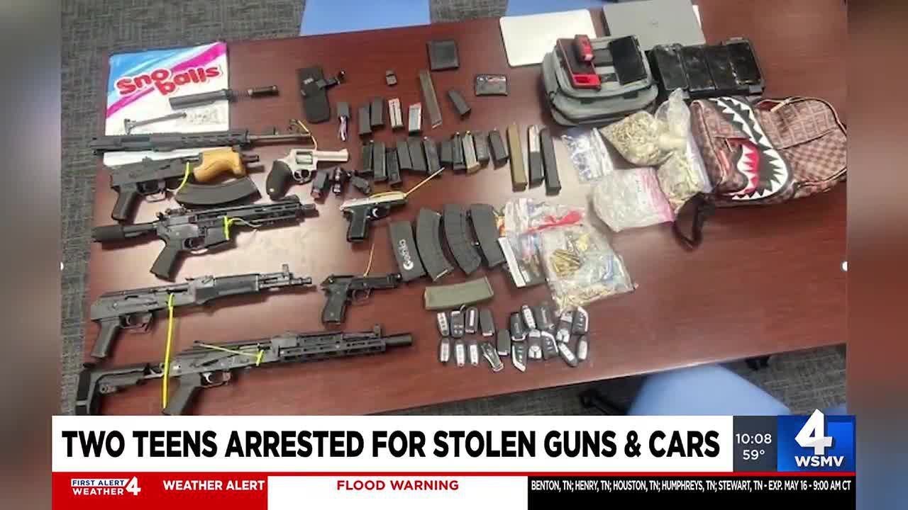 Two teens arrested for stolen guns and cars - YouTube