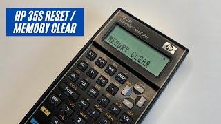 HP 35S Scientific Calculator Reset / Clear Memory / Factory Reset Procedure